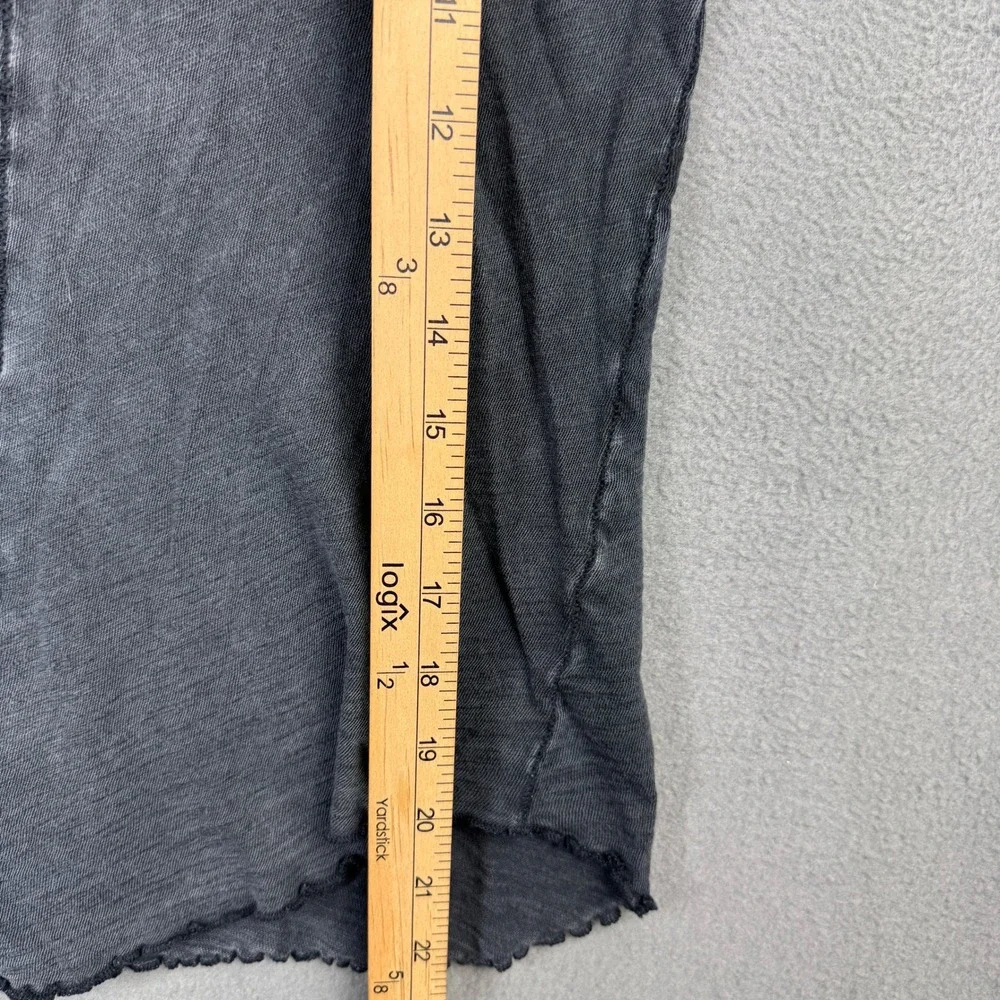 We The Free Free People Be Free Long Sleeve Tee Washed Black Medium Exposed Seam